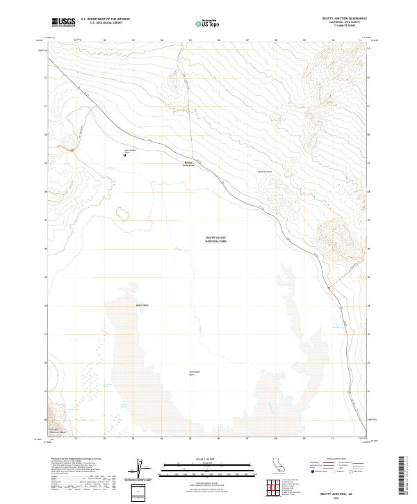 Beatty Junction topographic map thumbnail