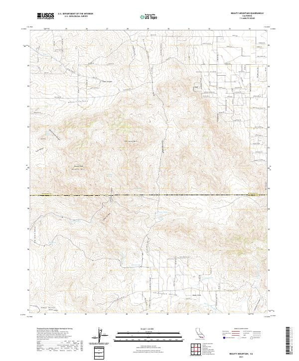 Beauty Mountain topographic map thumbnail