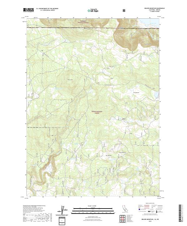 Beaver Mountain topographic map thumbnail