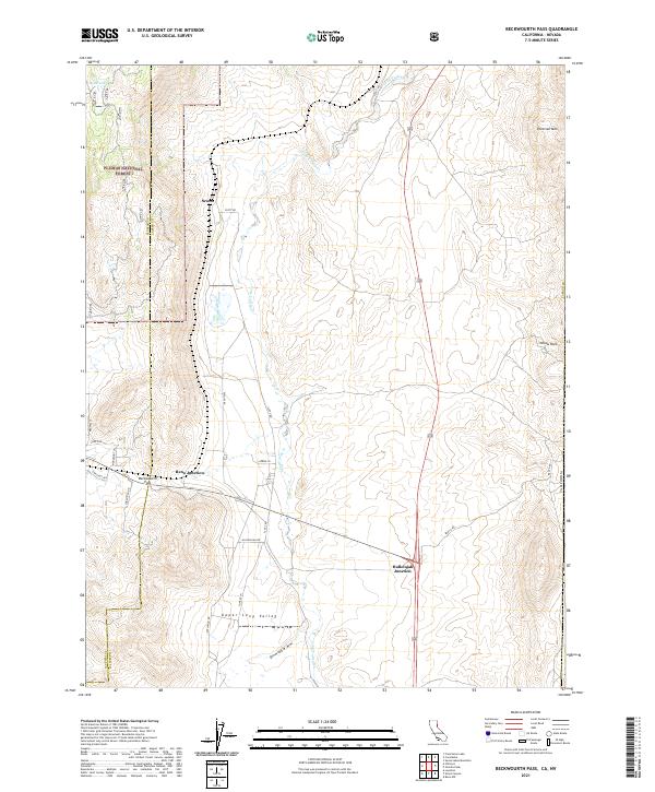 Beckwourth Pass topographic map thumbnail