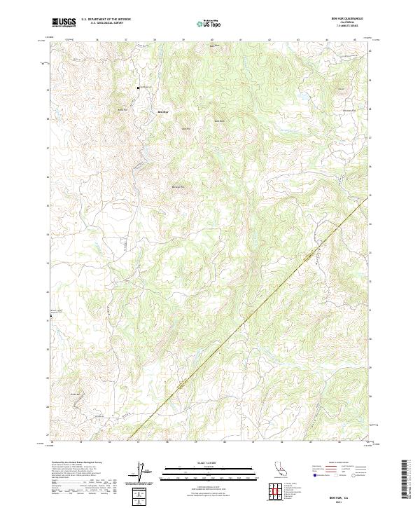 Ben Hur topographic map thumbnail