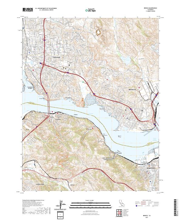 Benicia topographic map thumbnail
