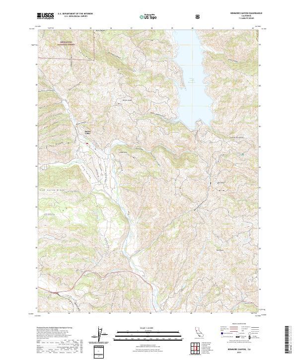 Benmore Canyon topographic map thumbnail