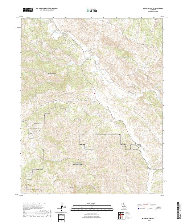 Bickmore Canyon topographic map thumbnail