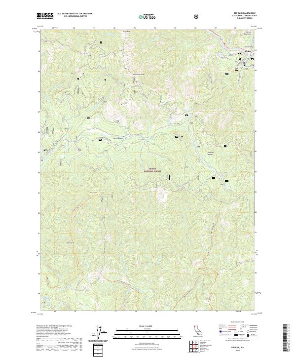 Big Bar topographic map thumbnail