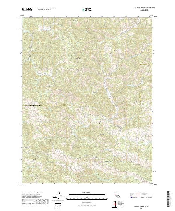 Big Foot Mountain topographic map thumbnail