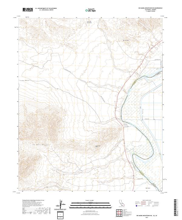 Big Maria Mountains NE topographic map thumbnail