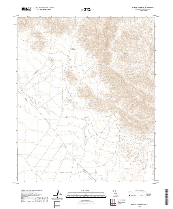 Big Maria Mountains SW topographic map thumbnail