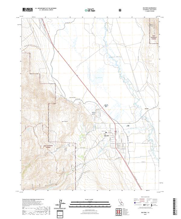 Big Pine topographic map thumbnail