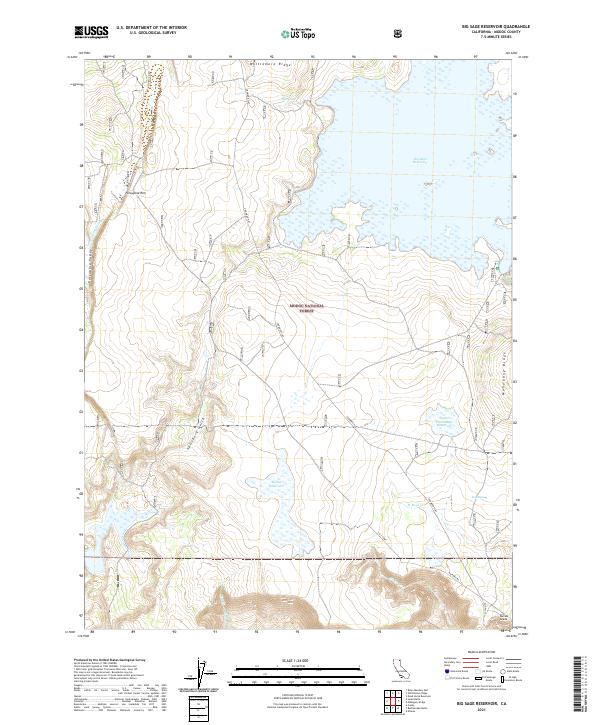 Big Sage Reservoir topographic map thumbnail