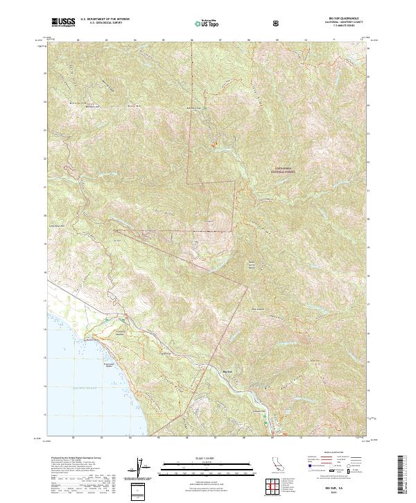 Big Sur topographic map thumbnail