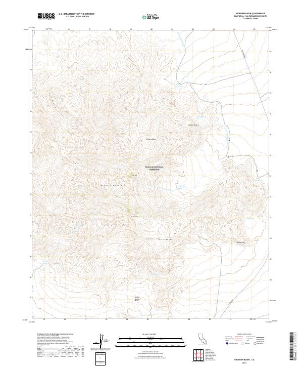 Bighorn Basin topographic map thumbnail