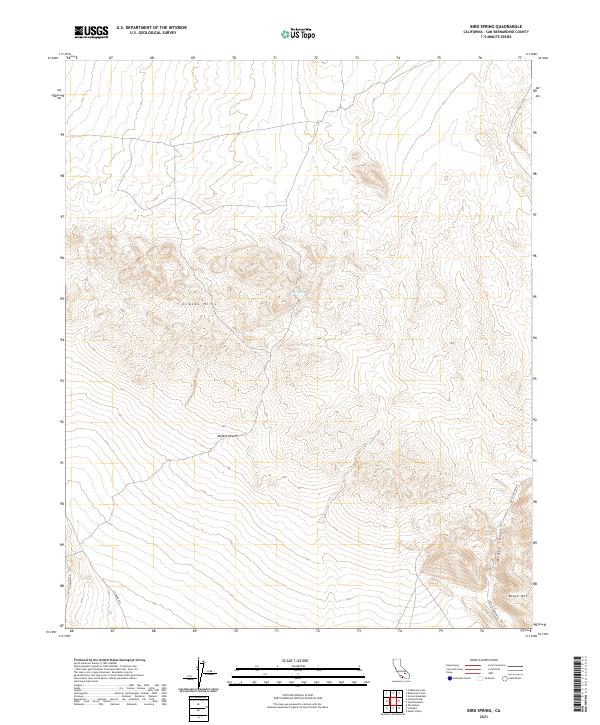 Bird Spring topographic map thumbnail