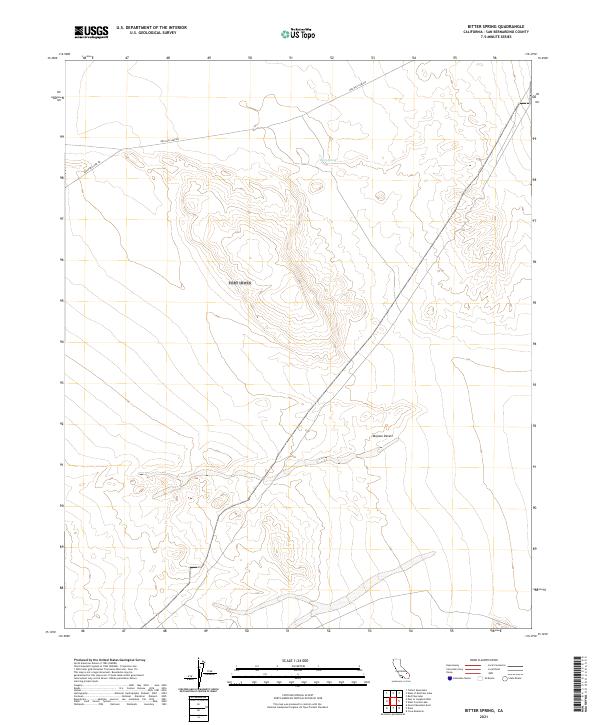 Bitter Spring topographic map thumbnail