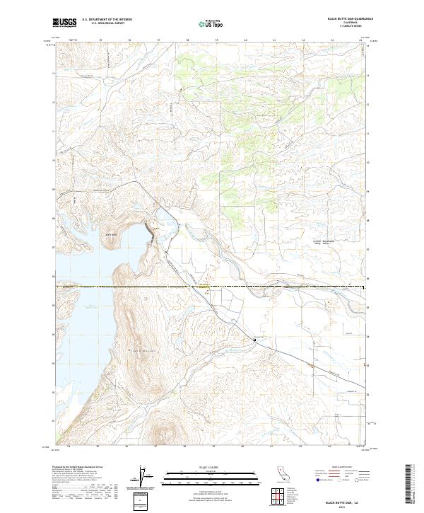 Black Butte Dam topographic map thumbnail