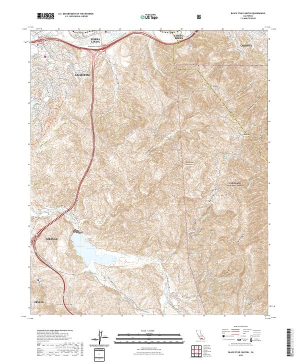 Black Star Canyon topographic map thumbnail
