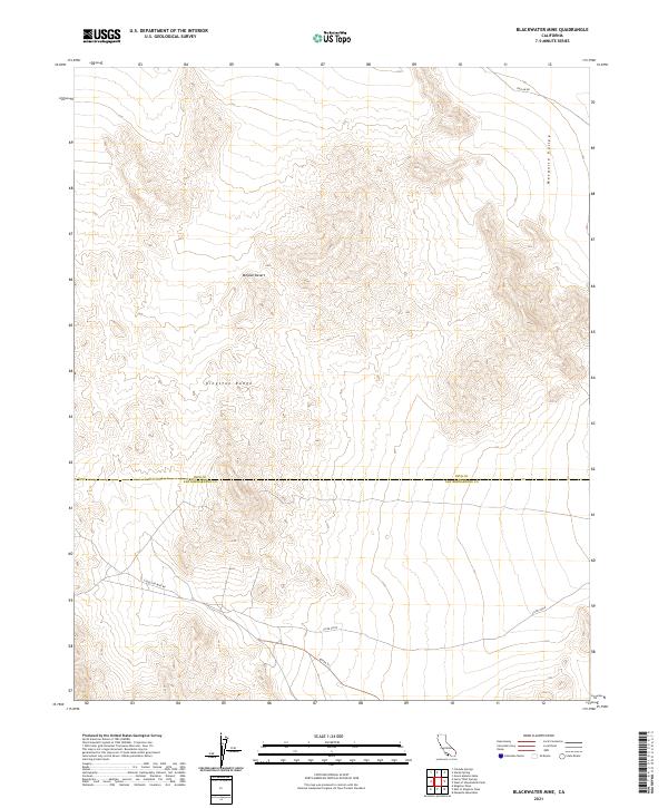Blackwater Mine topographic map thumbnail