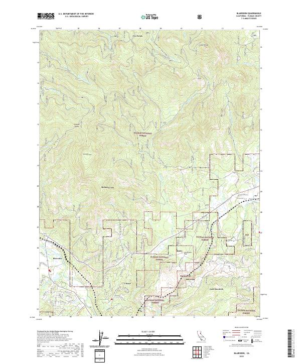 Blairsden topographic map thumbnail