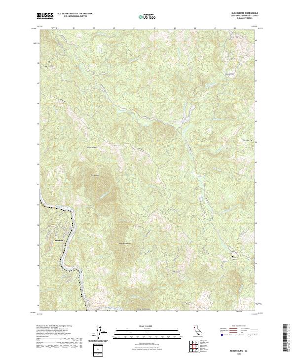 Blocksburg topographic map thumbnail