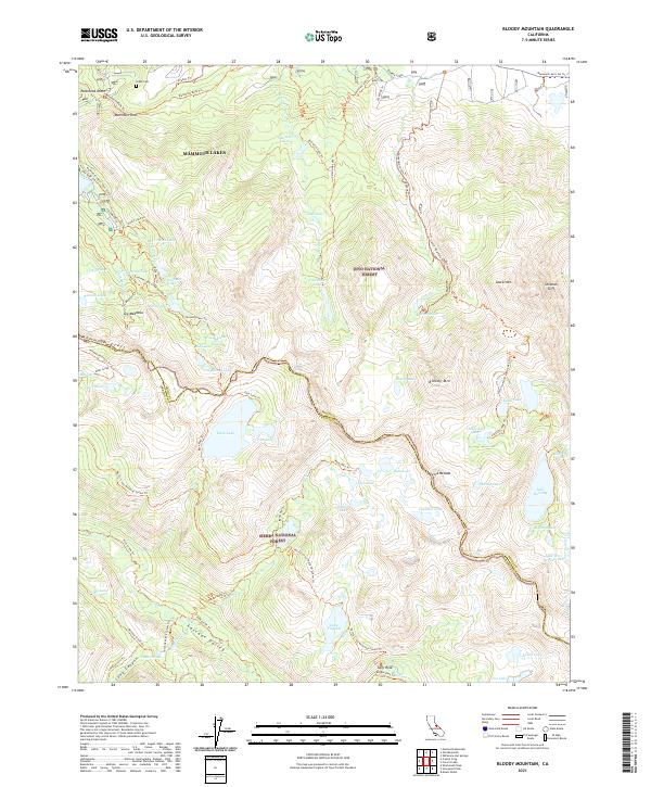 Bloody Mountain topographic map thumbnail