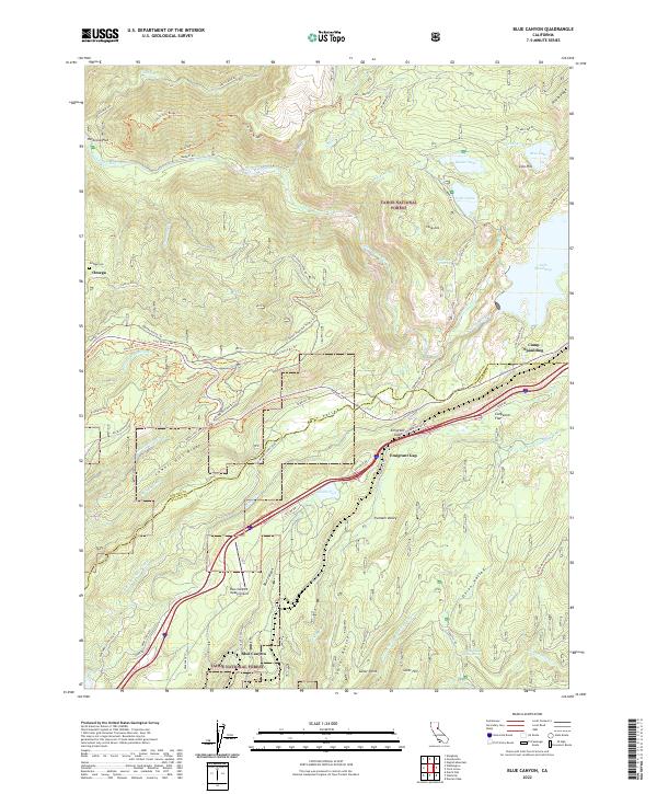Blue Canyon topographic map thumbnail