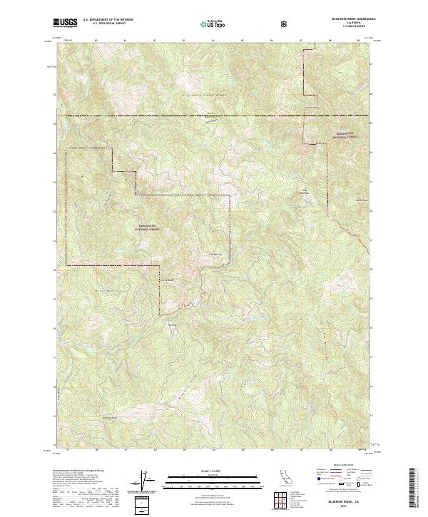 Bluenose Ridge topographic map thumbnail