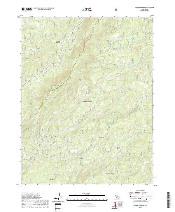 Boards Crossing topographic map thumbnail