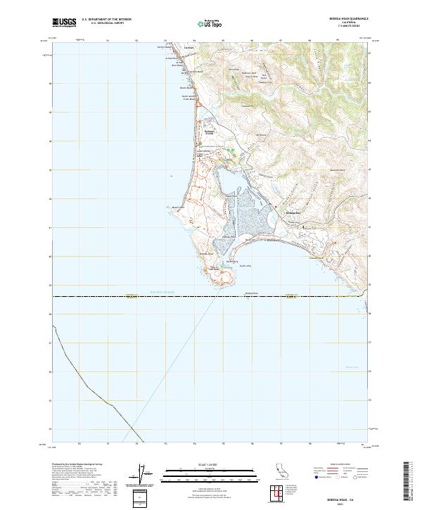 Bodega Head topographic map thumbnail
