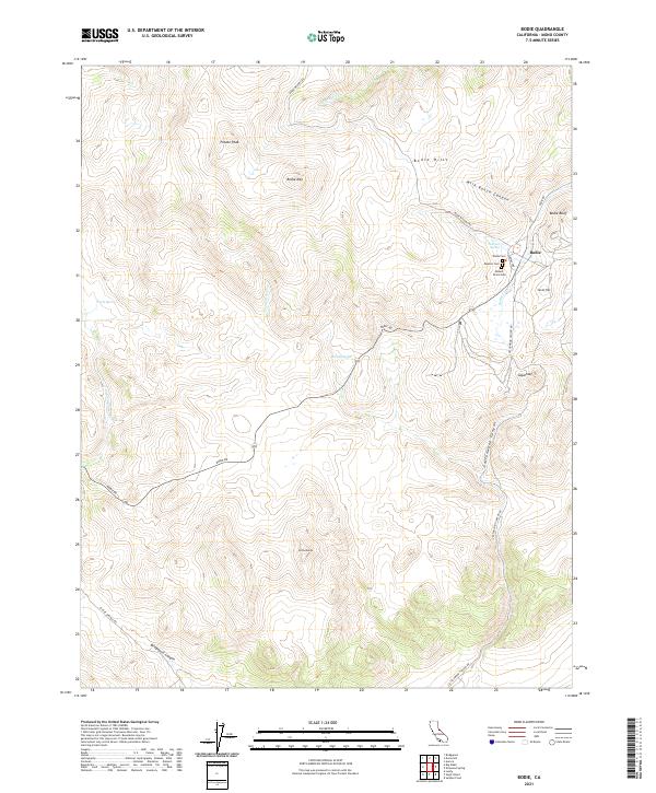 Bodie topographic map thumbnail