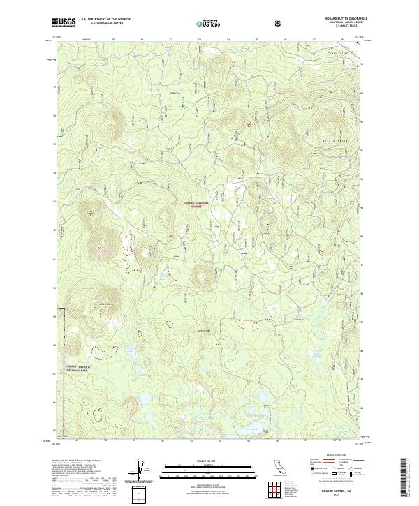 Bogard Buttes topographic map thumbnail