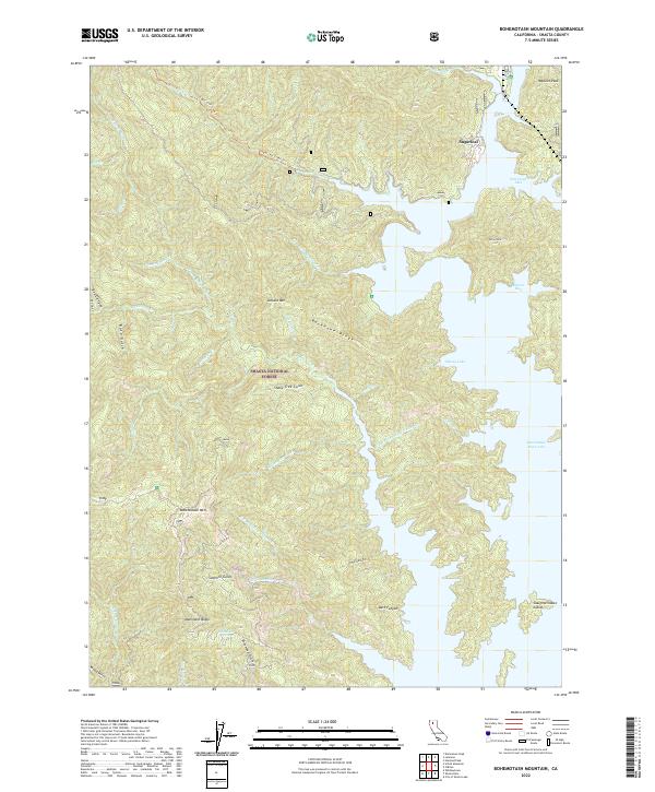 Bohemotash Mountain 2022 topographic map thumbnail