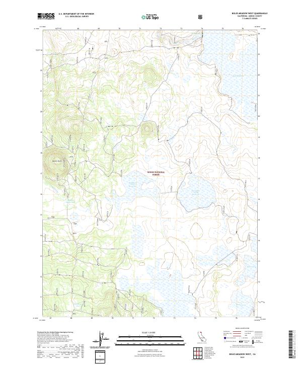 Boles Meadow West topographic map thumbnail