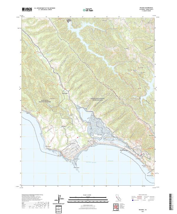 Bolinas topographic map thumbnail