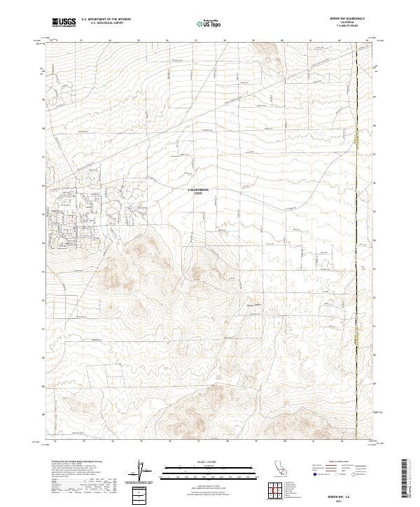 Boron NW topographic map thumbnail