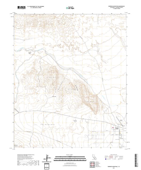Borrego Mountain topographic map thumbnail
