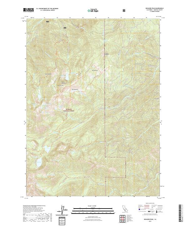 Boulder Peak topographic map thumbnail