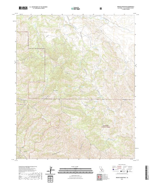 Branch Mountain topographic map thumbnail