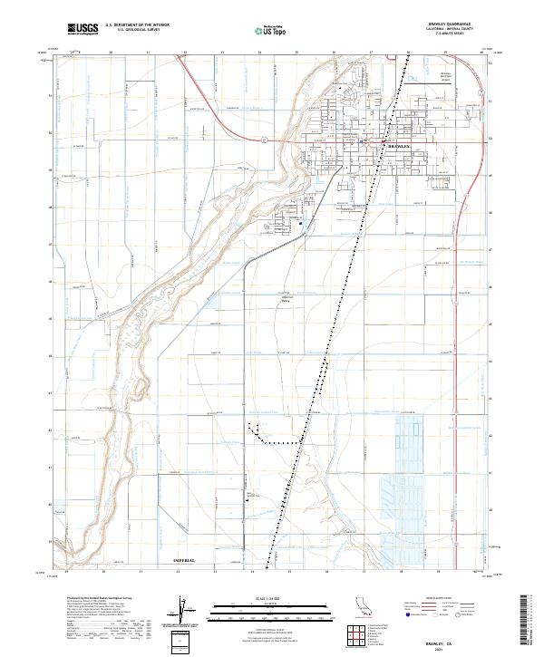 Brawley topographic map thumbnail