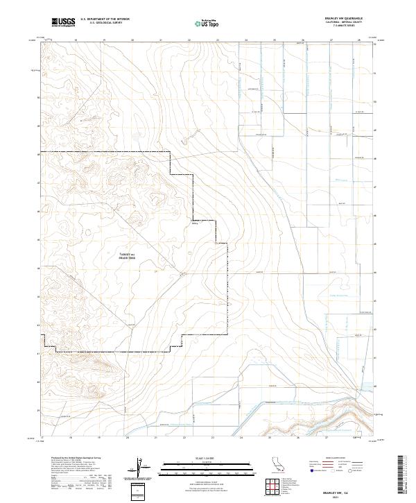 Brawley NW topographic map thumbnail