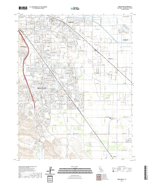 Brentwood topographic map thumbnail