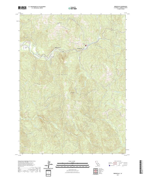 Bridgeville topographic map thumbnail