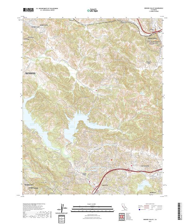 Briones Valley topographic map thumbnail