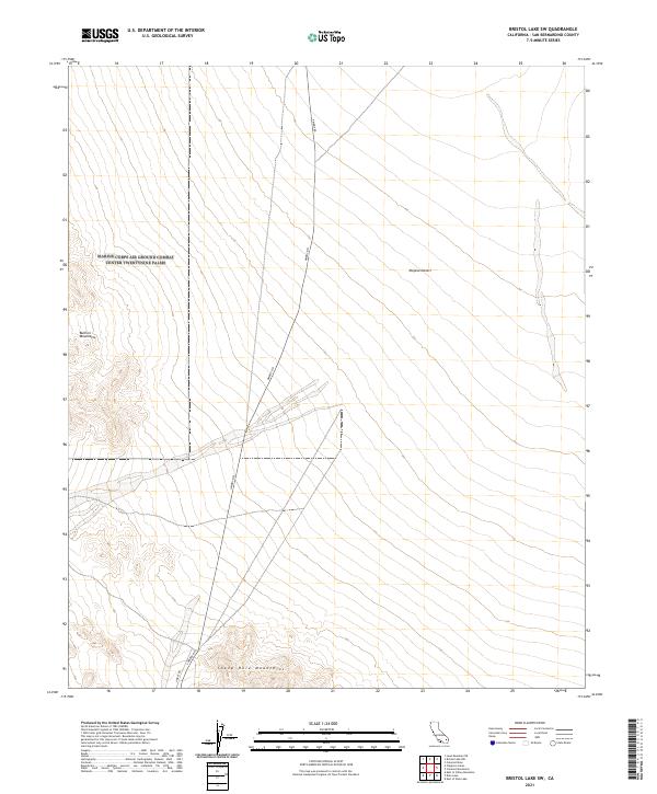 Bristol Lake SW topographic map thumbnail