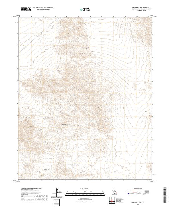 Broadwell Mesa topographic map thumbnail