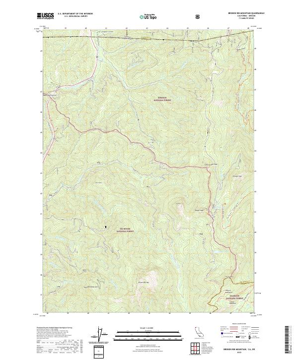 Broken Rib Mountain topographic map thumbnail