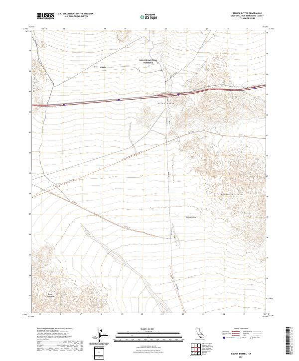 Brown Buttes topographic map thumbnail