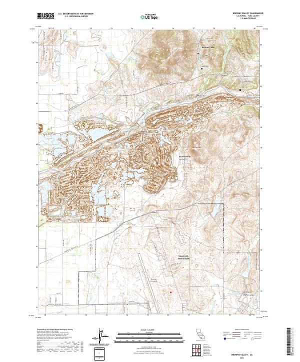 Browns Valley topographic map thumbnail