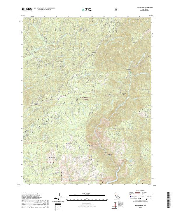 Brush Creek topographic map thumbnail