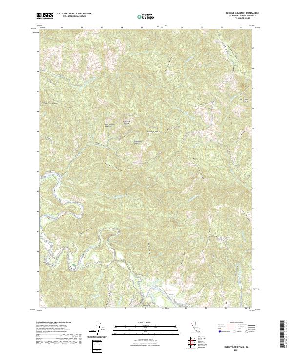Buckeye Mountain 2021 topographic map thumbnail
