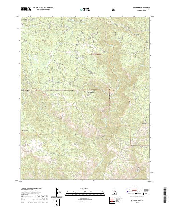 Buckhorn Peak topographic map thumbnail